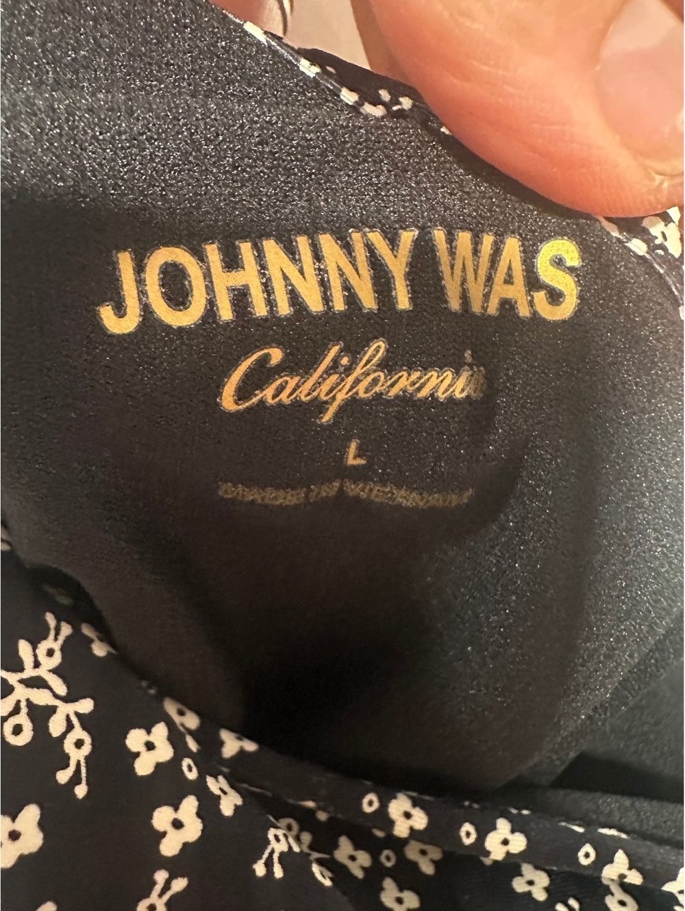 Johnny Was California Mila One Shoulder Swimsuit Black Floral Size L, NWOT, $218 - Picture 5 of 8
